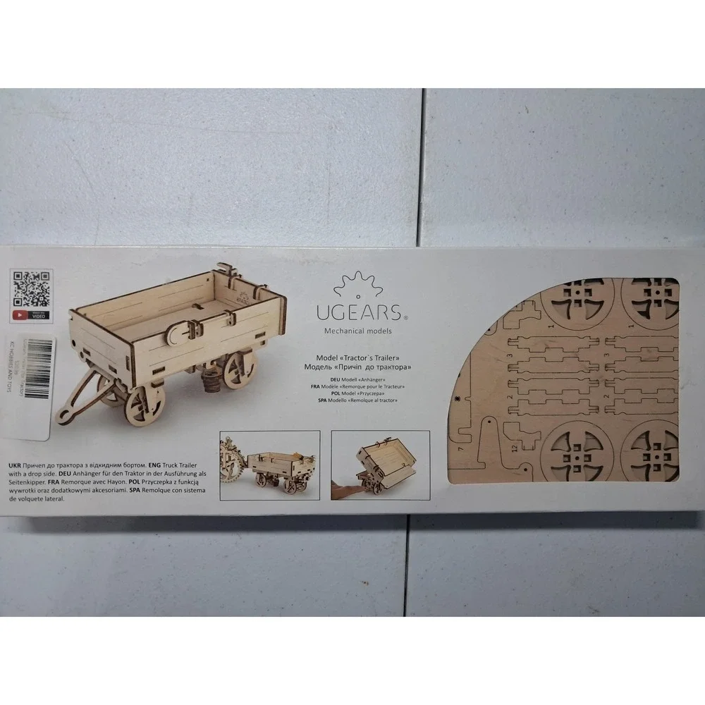 UGEARS Mechanical Models Tractor and‎ Trailer 3D Wooden Puzzle Set 70003 70006
